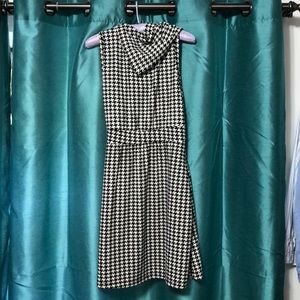 Monteau Dresses - Houndstooth Cowl Neck Dress Monteau Dresses - Houndstooth Cowl Neck Dress